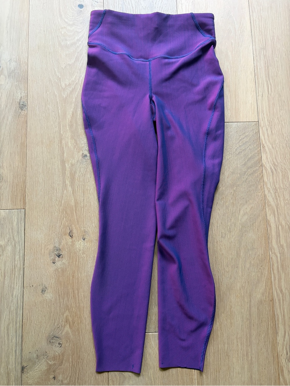 Lululemon Base Pace High-Rise Tight 25" Two-Tone Ribbed athlesiure workout -sz 6